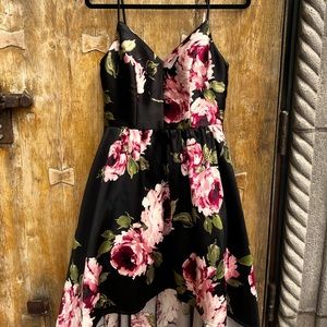 Long Asymmetrical Floral Dress